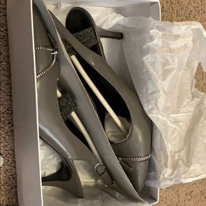 Nine West Grey Sling back Pumps